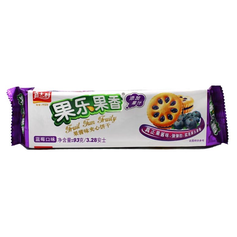 味多美味多美蓝莓曲奇饼干早餐零食休闲食品下午茶蓝莓曲奇饼干单盒装